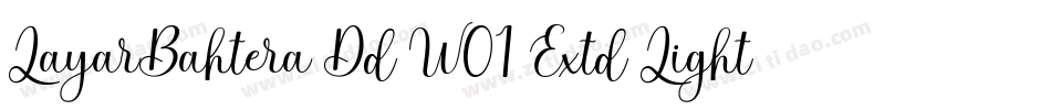 LayarBahtera Dd W01 Extd Light字体转换